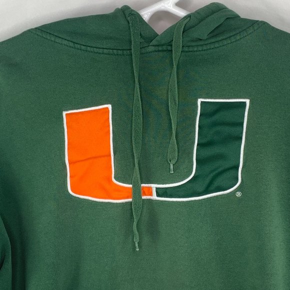 Miami Hurricanes Green Orange Hoodie Sweatshirt Me - Picture 3 of 7